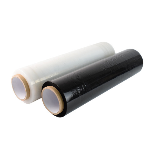 New material PE stretch film 45cm self-adhesive packaging film black 50cm industrial packaging film transparent stretch film wholesale