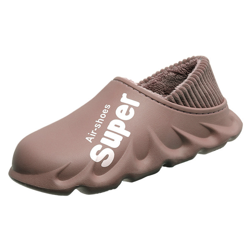2023 low-top snow boots for men in winter, warm and velvet thickened outdoor slippers, waterproof and anti-slip, heeled cotton shoes for men