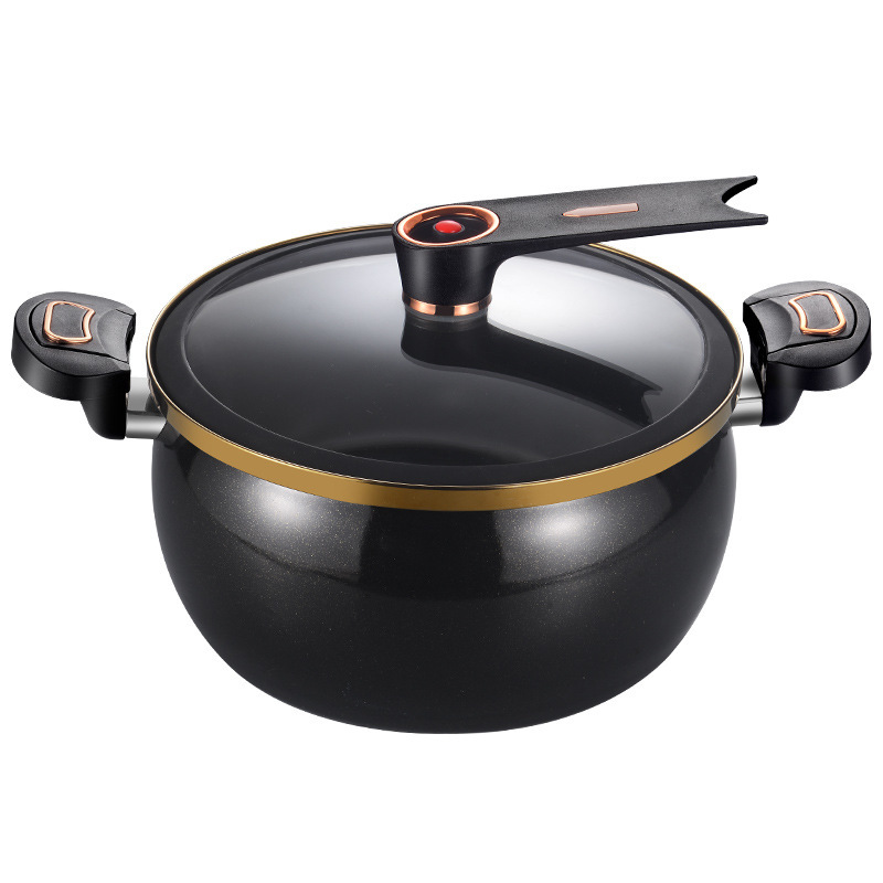 Factory direct supply of new enamel pottery crystal pot micro-pressure soup pot household multi-functional large-capacity stew pot hot pot