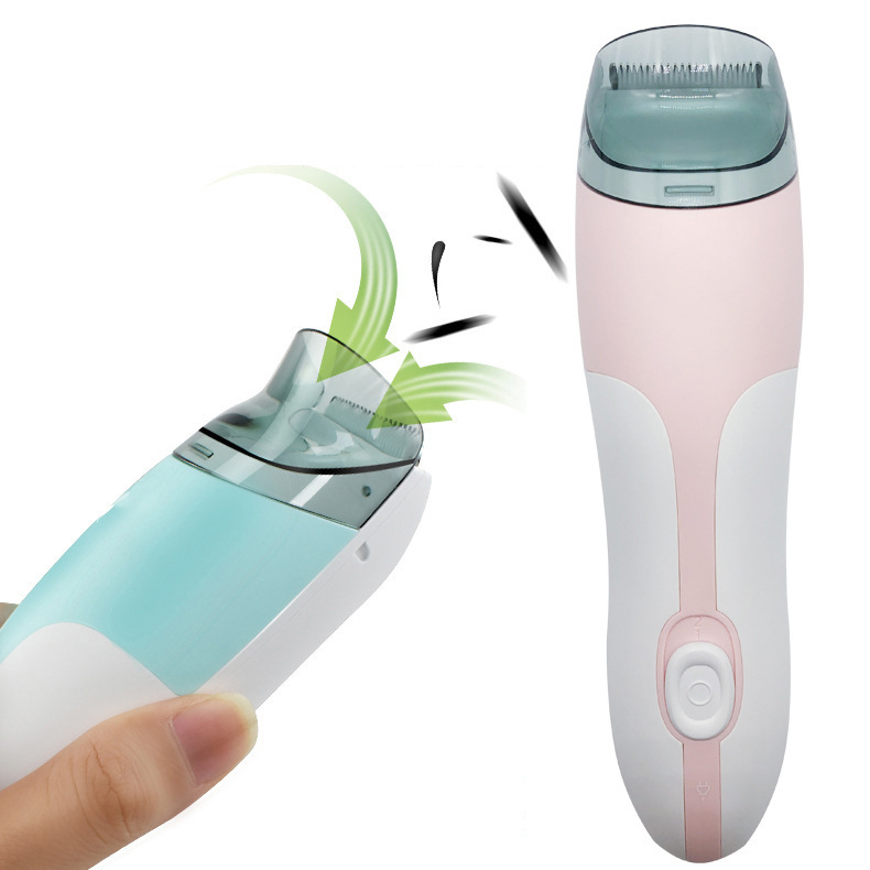 Children's automatic suction hair clipper USB rechargeable baby silent hair clipper silent baby shaving electric clipper
