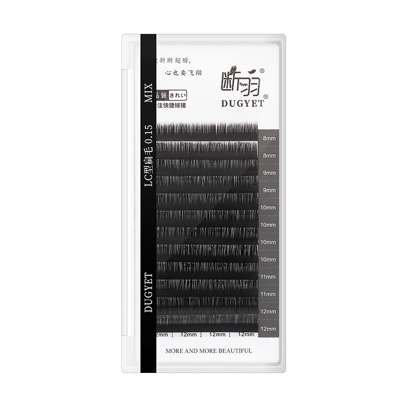 Broken feather L-shaped wide-angle flat hair grafted eyelashes single LC cat fox series LB beauty eyelash shop special soft super mink hair