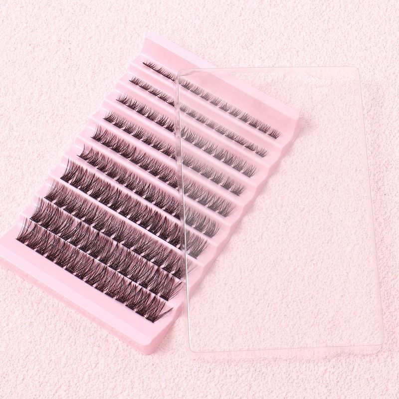 Cross-border new European and American false eyelashes set single cluster natural large capacity segmented hair transplant grafted eyelashes wholesale