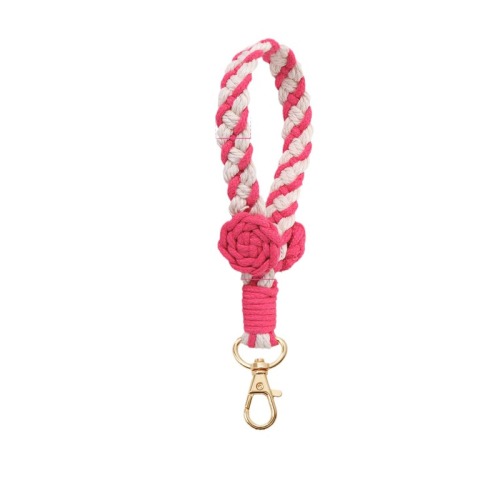 Jamie's niche flower rose wrist strap keychain hand-woven non-genetic inheritance handicraft bag pendant