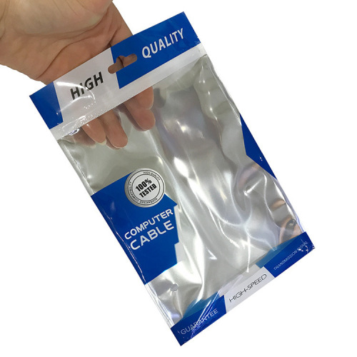 Computer cable ziplock bag DJMI computer cable USB HD cable packaging bag VGA network cable clavicle plastic bag