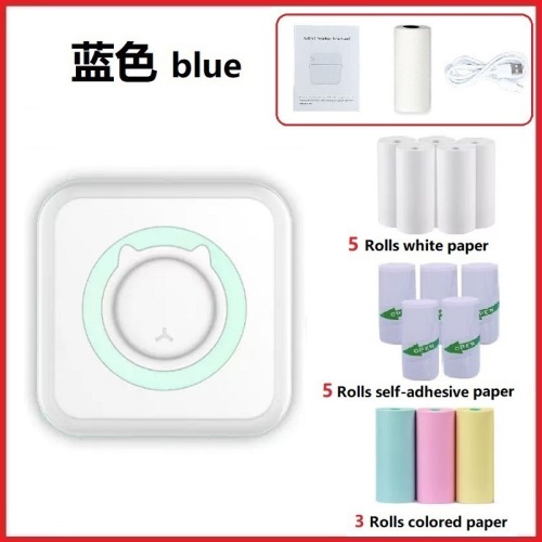 Factory wholesale cross-border portable mini printer thermal bluetooth mobile phone photo small pocket wrong title printing