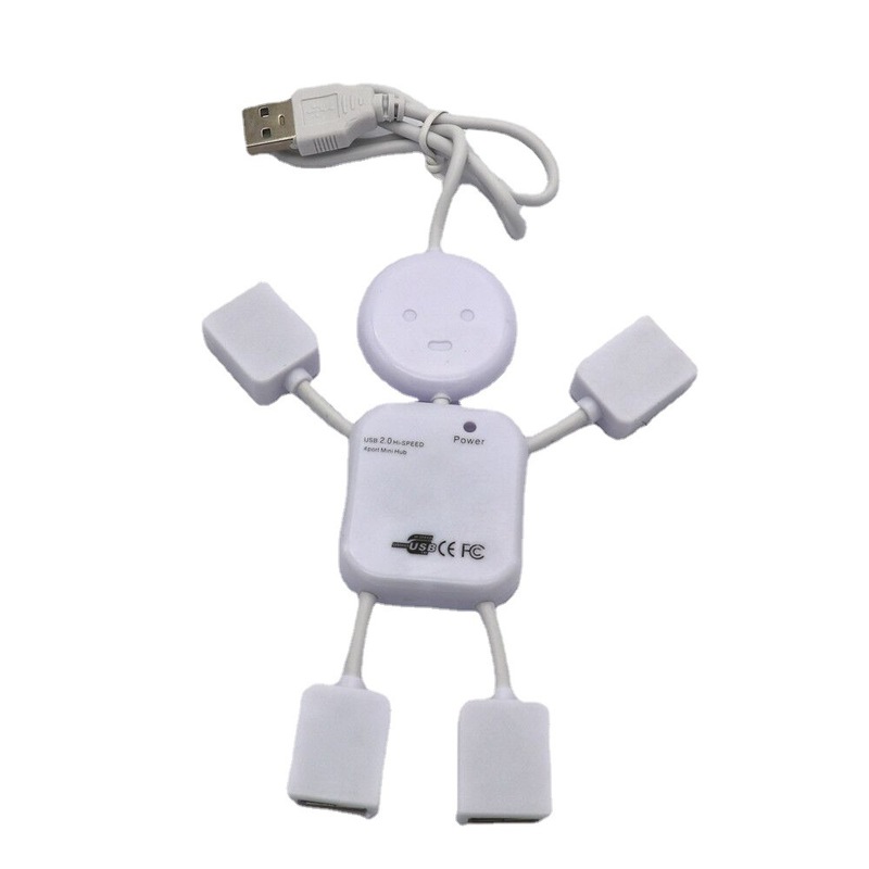 Humanoid USB splitter Humanoid USB hub Folding hub 4-port USB strip factory direct sales