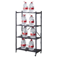 Installation-free kitchen storage folding storage rack floor-standing multi-layer microwave oven pot rack oven storage storage rack