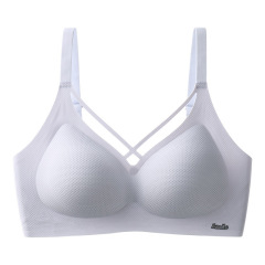 Big breasts appear chubby mm large size bra seamless bra no rims comfortable push-up anti-sagging thin bra sexy