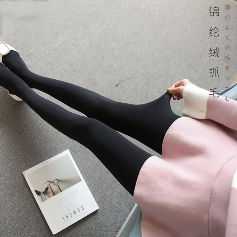 Plus size women's clothing for fat girls mm plus velvet foot pantyhose stepping on feet plus size leggings