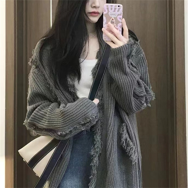 Sweater Korean style lazy style loose and versatile knitted sweater for women autumn new design niche tops for women