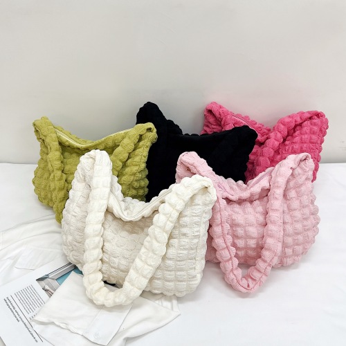 2024 New Bubble Flower Handbag Office Lunch Bag Daily Commuting Large Capacity Crossbody Bag Shoulder Bag