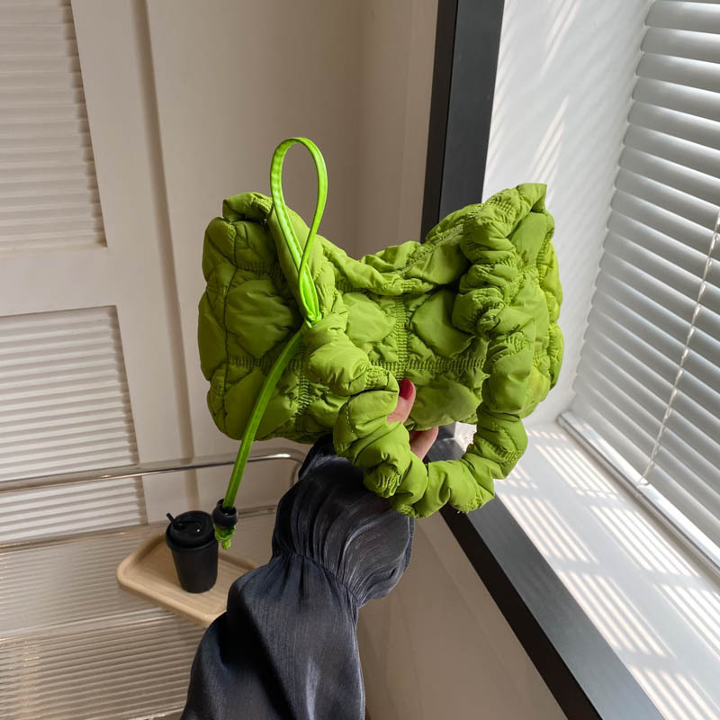 Autumn niche Korean cloud bubble bag casual pleated down casual underarm one-shoulder cross-body dumpling bag