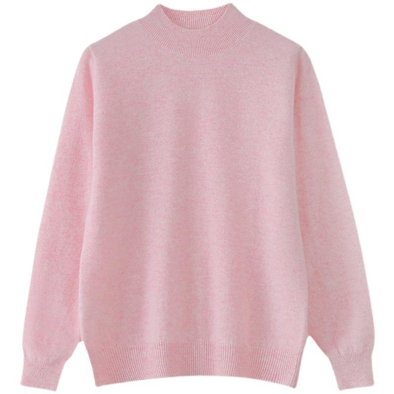 Half turtleneck cardigan for women 100 pure wool with suit coat, sweater, knitted bottoming shirt for women, winter wear