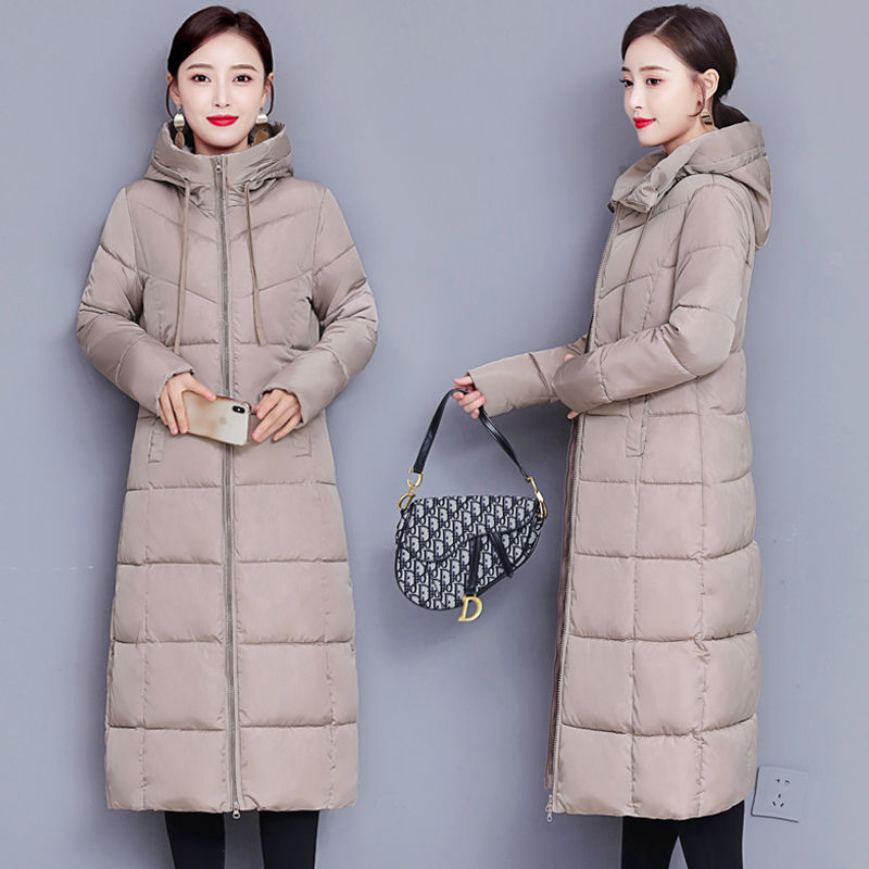 [Ready stock] Women's cotton-padded jacket, new down-padded jacket, mid-length large size coat, thickened cotton-padded jacket, long over the knee