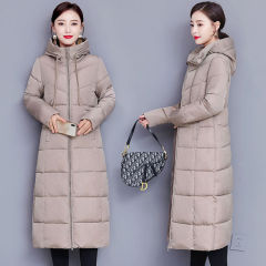 [Ready stock] Women's cotton-padded jacket, new down-padded jacket, mid-length large size coat, thickened cotton-padded jacket, long over the knee
