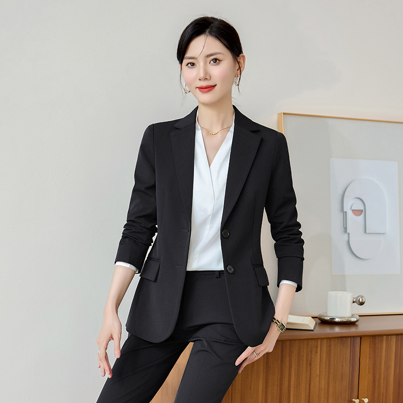 Professional suit suit for women spring and autumn new temperament light workplace interview formal work clothes goddess style suit jacket