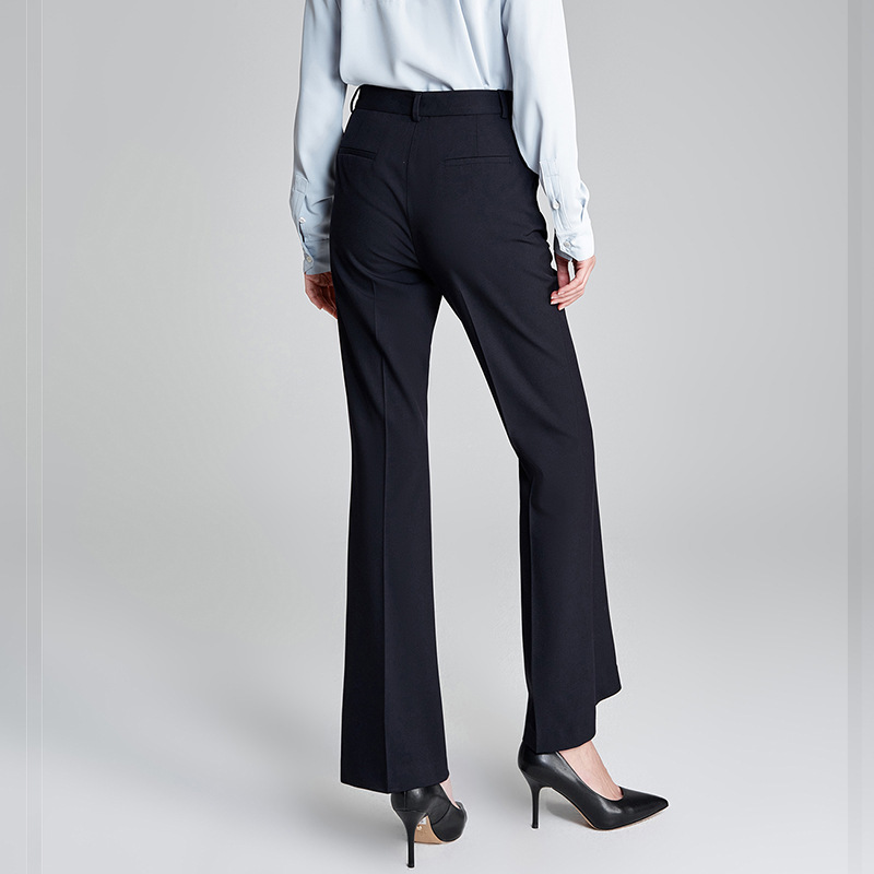 467 Style Suit Pants Women's Mid-waist Slightly Elastic Black Slightly Flared Pants Wide-Leg Straight Autumn and Winter Professional Work Pants