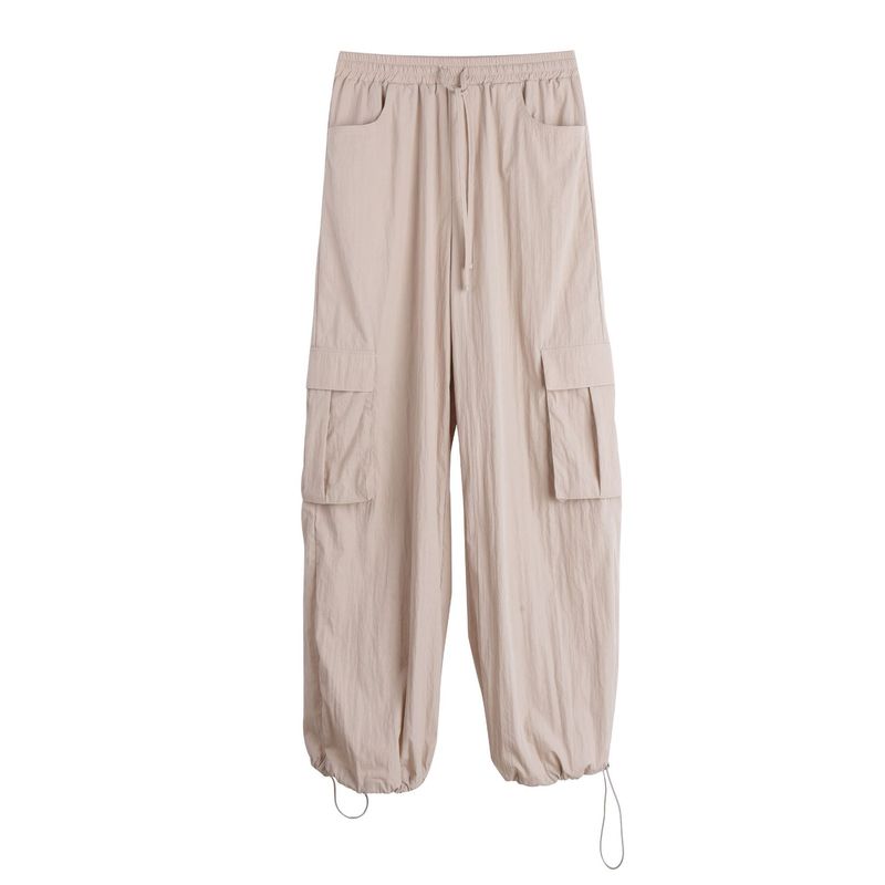 k2792 Large Size Loose Casual Belted Overalls Trendy Adjustable Sports Pants Casual Pants Large Size Women's Pants