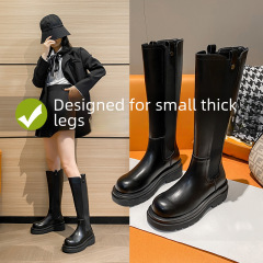 Large size women's boots 41 to 43 chimney boots women's high boots fat mm thick leg Martin boots large tube circumference knight boots