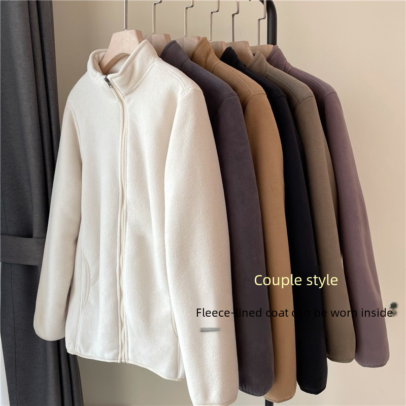 I can't refuse the island country couple's jacket, which can be worn inside with a double-layer composite polar fleece stand-up collar jacket and cotton jacket in winter.