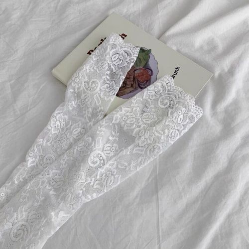 Factory goods summer sun protection thin pure lust style lace ice sleeves women's breathable driving UV arm protection fake sleeves