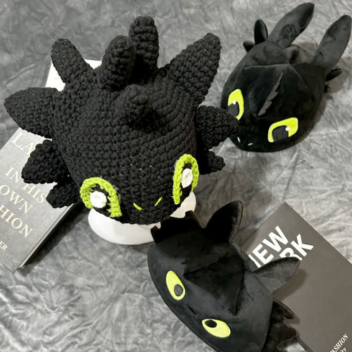 New Cartoon Cute Toothless Hat Personalized Posing Night Fury Hat Handmade Funny Woolen Knitted Hat