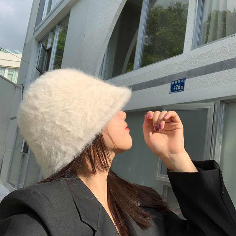 Beautiful bucket hat, versatile bucket hat for women, Korean style basin hat, warm hat for women, autumn and winter