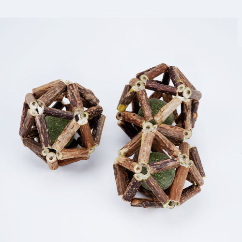 Catnip ball cat toy teeth grinding and chewing resistant cat self-cleaning teeth funny cat toy ball wholesale wooden Tianpolygonum exquisite ball