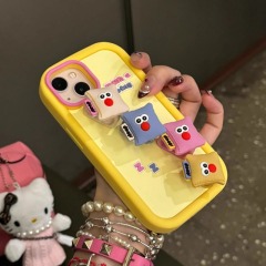 Cartoon pillow doll ring ring wristband suitable for iPhone15promax mobile phone case Apple 14 cute 13 new