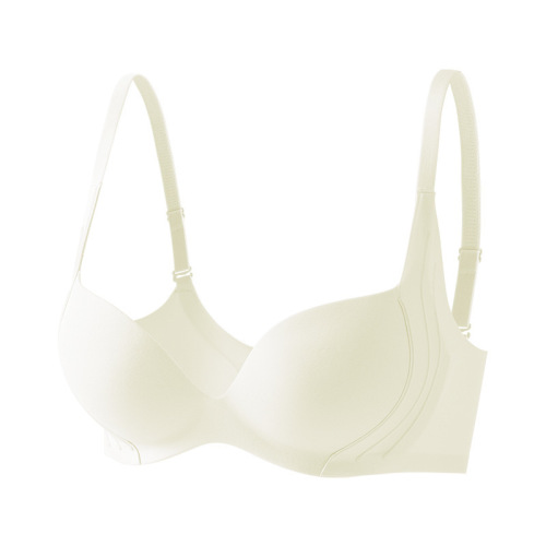 Seamless nude-feeling underwear for women with small breasts that push up and appear larger, adjustable fixed cup upper support auxiliary breast anti-sagging bra