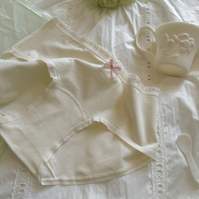 Pure Desire Ballet Style Japanese Sweet Type A Baby Cotton Extended Inseam Girls Pure Cotton Underwear Girls Summer Thin Style