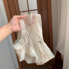 Lace underwear for girls 2024 new style ice silk pure desire seamless sexy summer thin girly briefs