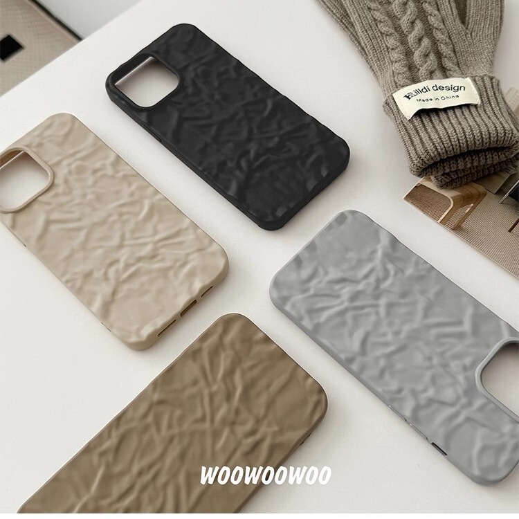 Autumn and winter retro Maillard mobile phone case suitable for Apple 15promax irregular iphone14 mobile phone case for couples