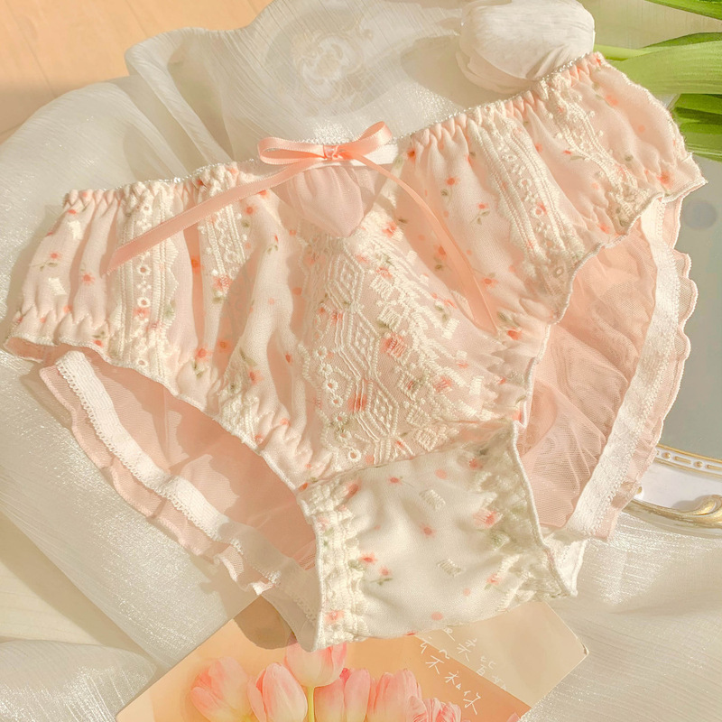 Japanese large size sexy underwear for women 200 pounds fat mm fat sister new women's mid-waist pure desire briefs