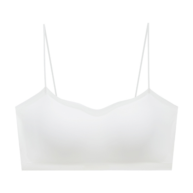 High school college students' invisible thin sling beautiful back soft support fixed cup seamless underwear all-in-one cup sports bra