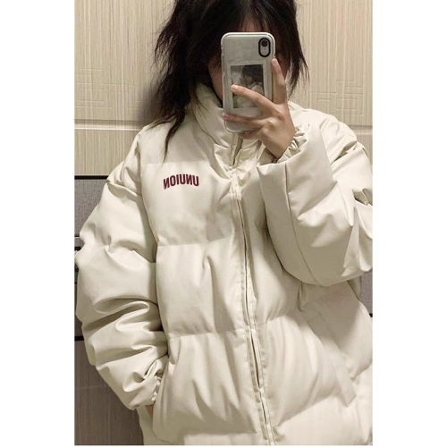 American retro cotton jacket for women in autumn and winter new thickened cotton jacket Korean style loose niche design cotton jacket