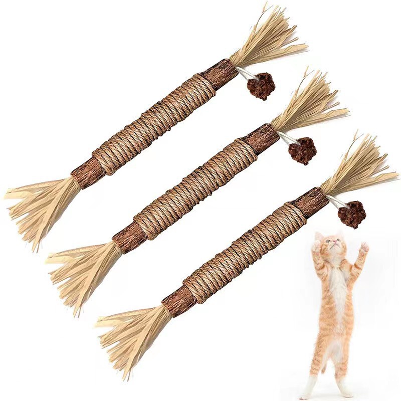 Cat Teething Stick Amazon Wooden Polygonum Cat Mint Cat Toy Teething Stick Silvervine Stick
