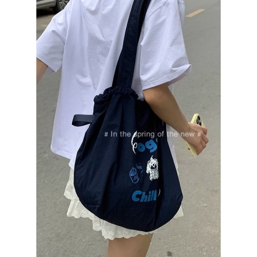 Bag Summer Women's Versatile Underarm Bag 2024 New Large Capacity Letter Printed Canvas Bag Casual Shoulder Bag