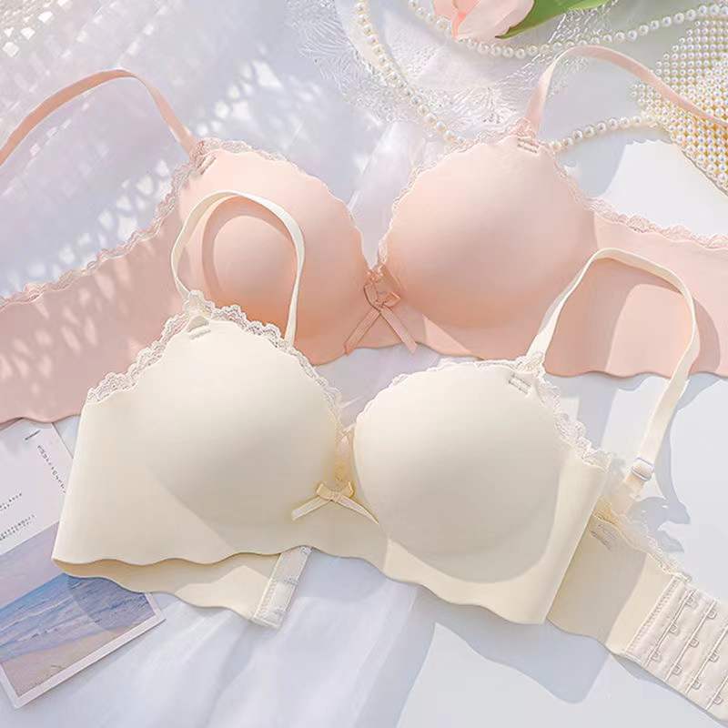 Underwear for women with small breasts, push-up, auxiliary breasts, anti-sagging, seamless support for flat chest, special thickened wire-free bra