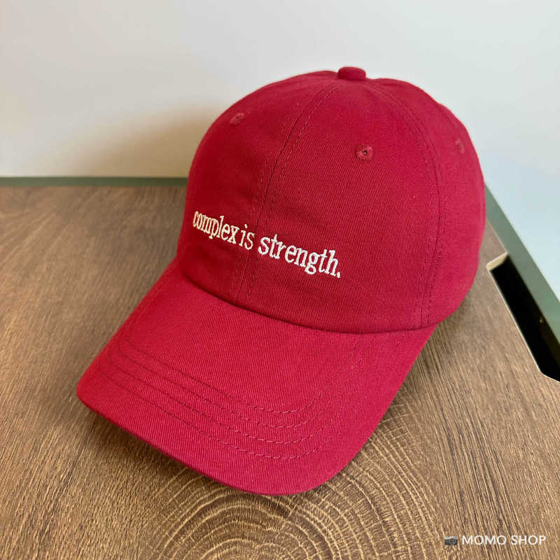 Simple, fashionable and versatile small letter embroidery soft top baseball cap Korean style couple peaked cap showing face small men and women same style