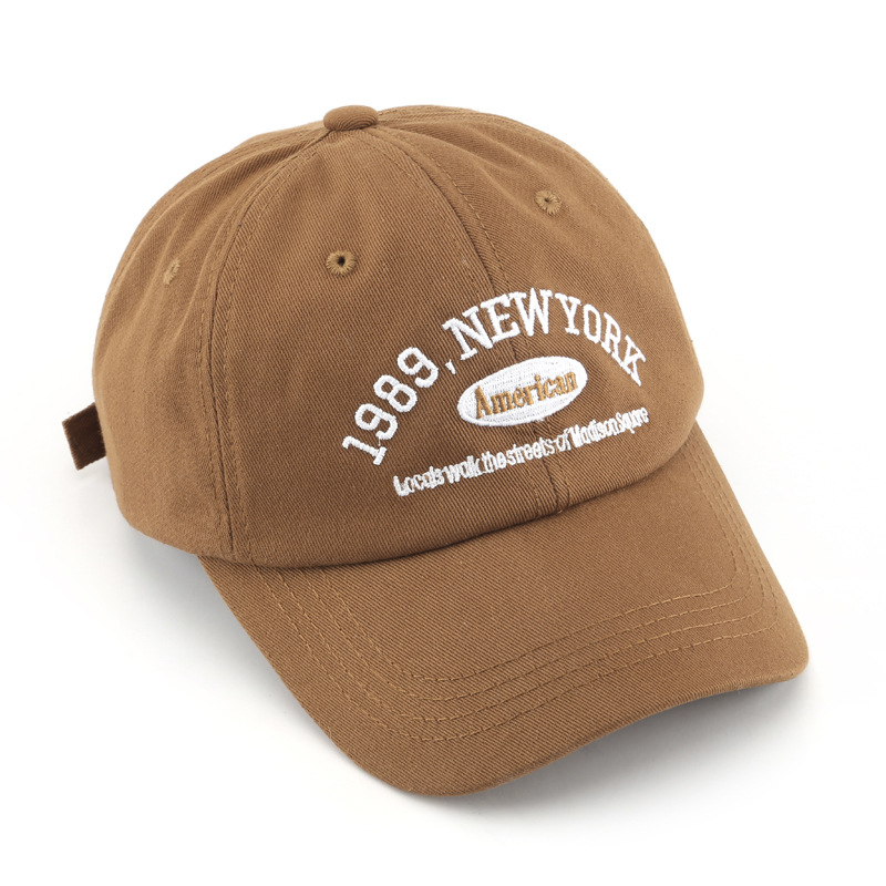 Hat women's spring and autumn Korean version retro letter embroidered peaked cap outdoor men's sports travel sun protection baseball cap