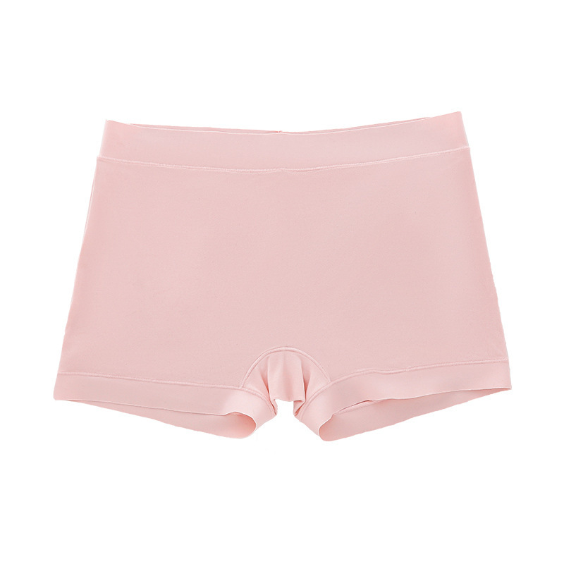 Women's group anti-exposure safety pants stretch large size mid-waist seamless non-curling silk crotch two-in-one leggings