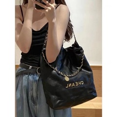 New light luxury genuine leather garbage bag bag shoulder chain tote women's bag high-end version wholesale Guangzhou goods