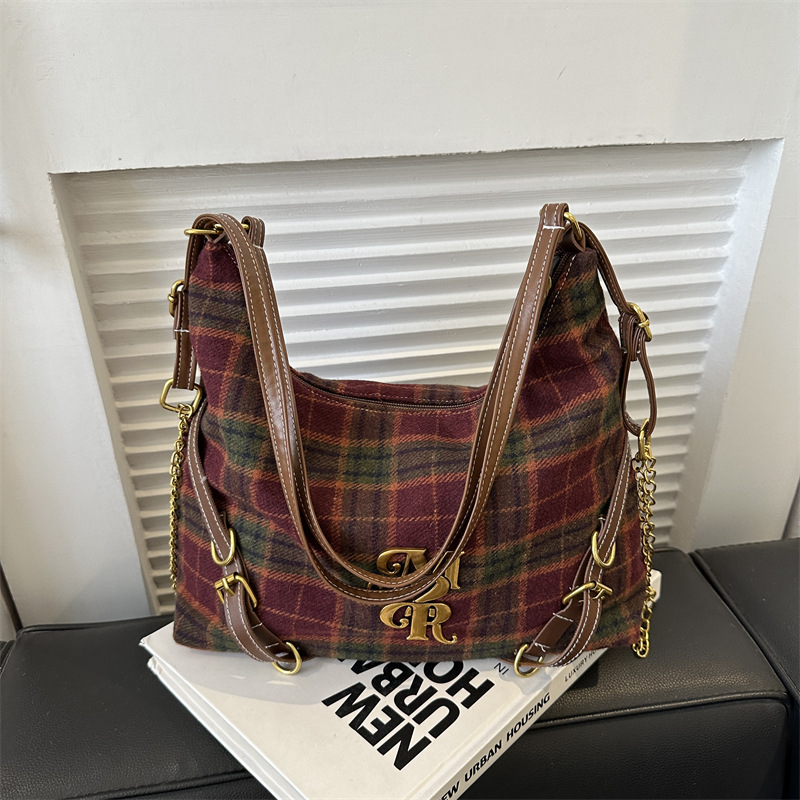 New autumn fashion simple shoulder bag retro commuter armpit large bag women's casual fashion crossbody bag
