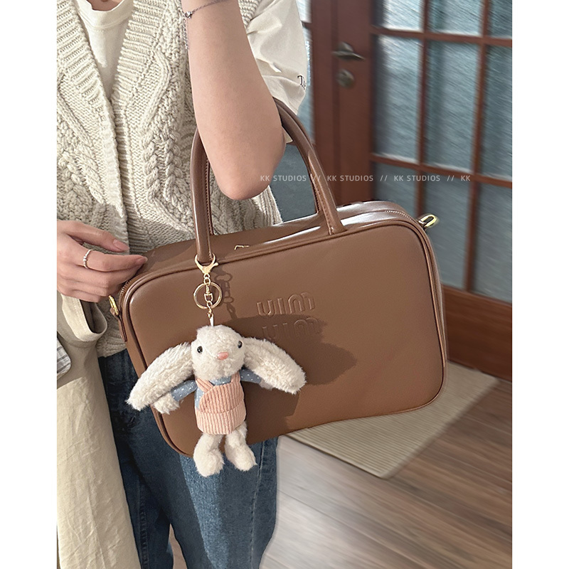 Portable bowling bag for women in autumn and winter new trendy small square bag large capacity commuter bag crossbody bag Sun Zhijun