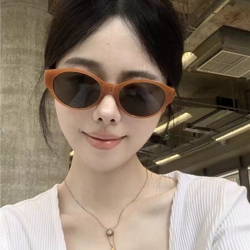 New retro personalized fashionable street style sunglasses concave shape small frame outdoor cycling sunglasses