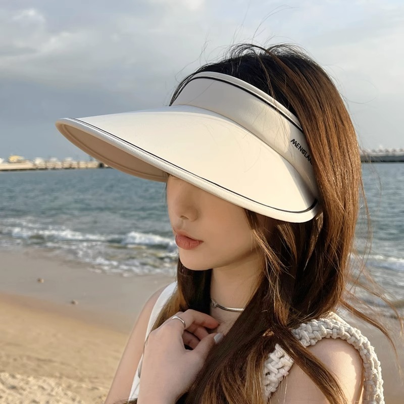 Empty top hat for women, anti-UV hat, large brim sun protection hat, face-covering baseball cap, sun hat