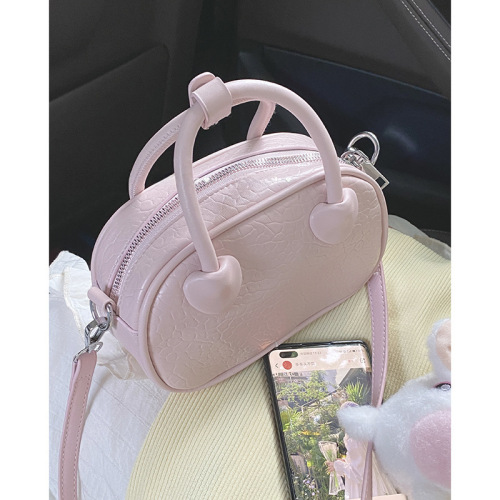 Korean fashion handbag women's new sweet pink small square bag simple and versatile shoulder crossbody bag