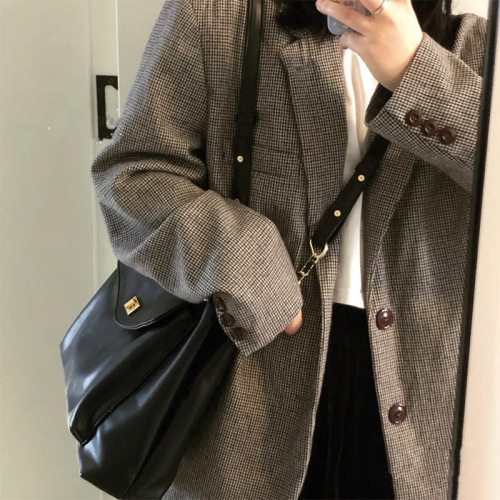 2024 cross-border new Korean style fashion large capacity simple ins retro shoulder bag versatile single shoulder diagonal large bag for women