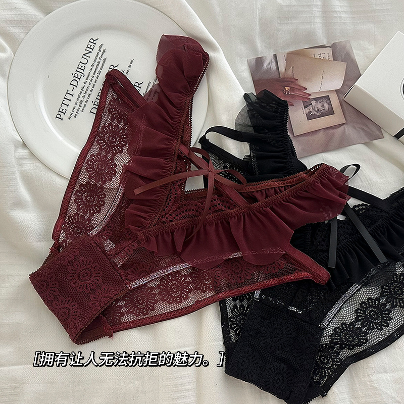 Japanese pure lust princess style sweet lace panties bow sexy low waist cotton crotch young ladies briefs